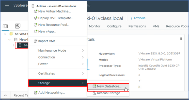 How to Create a Datastore in vSphere Lab? - CloudThat Resources