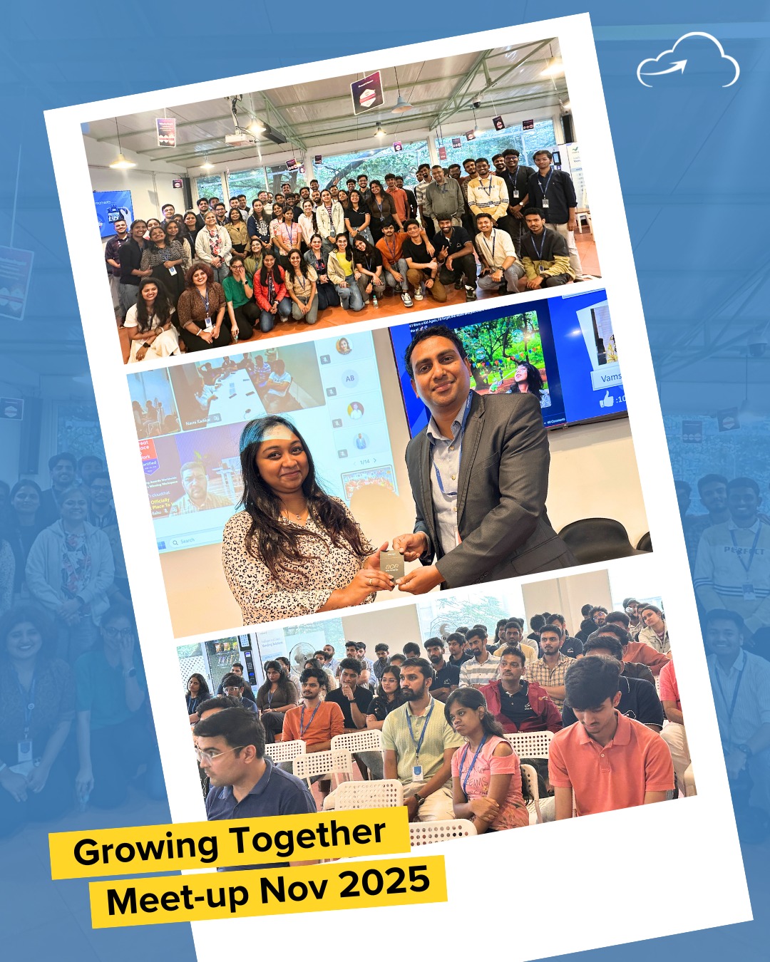 Growth is a habit, and our team proves it every month.

Our November Monthly Meetup was filled with proud moments, from celebrating certification champions and inspiring leadership stories to a sweet birthday surprise. Every achievement showcased the effort, curiosity, and drive that keep us moving forward.

At CloudThat, learning never stops, and neither does our momentum. Already excited for the next one!

#monthlymeetup #employeeappreciation #employeeengagement #officefun #cloudcomputing