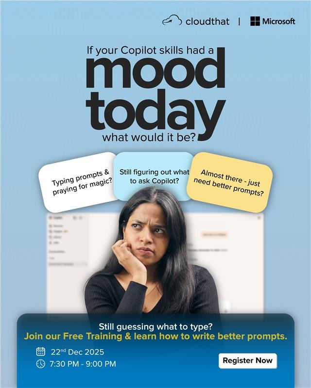 Register Now - link in bio. 
Still asking Copilot things like “Do your magic” or “Write something nice”?
Time to level up. Join our free training and learn the art of writing prompts that actually get the job done.

Why attend: 
✅ Achieve sharper, more effective results with Copilot
✅ Cut down time spent on repetitive tasks with smarter prompts
✅ Master practical prompting techniques you can use daily
✅ Build confidence and become the “Copilot expert.” 
@microsoft 

#MicrosoftCopilot #MicrosoftCertification #FreeTraining #TechTraining #CopilotTraining #PromptWriting