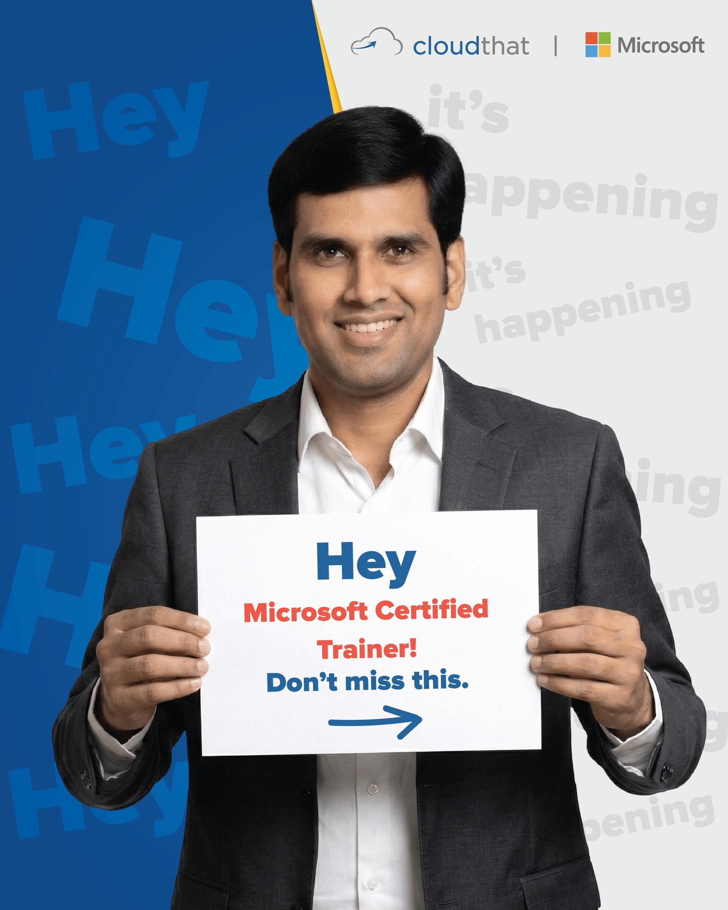 Register Now - link in bio.
Great educators don’t just teach technology, they constantly learn, adapt, and grow to make every learning experience better.
If you’re part of the MCT community or aspire to be, this summit is for you.
 
The MCT India Summit 2026 is a day dedicated to Microsoft Certified Trainers to share ideas, explore new opportunities, and shape the future of tech training.
 
Here’s what awaits you:
✅Keynote by a @microsoft Senior Leader
✅Deep dive into the Microsoft Frontier Program
✅Live Hackathon – collaborate and showcase your expertise
✅Official Participation Certificate
✅High-impact networking with the MCT community
✅Curated Lunch & Networking Dinner at the Microsoft Office
 
#MCTSummit2026 #TechTraining #MicrosoftCertified #MicrosoftCertifiedTrainer #MCTCommunity #TechLeaders