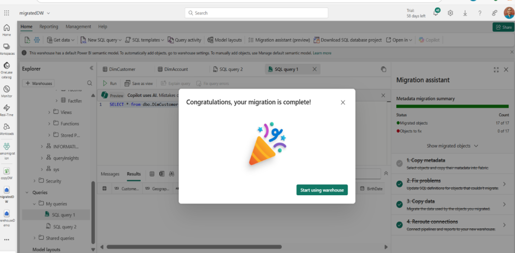 Migration to Microsoft Fabric Data warehouse - CloudThat Resources