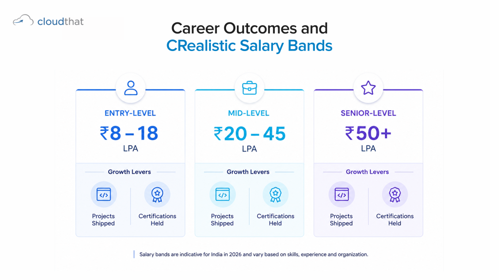 AI engineer salary bands in India 2026 by experience level entry mid senior
