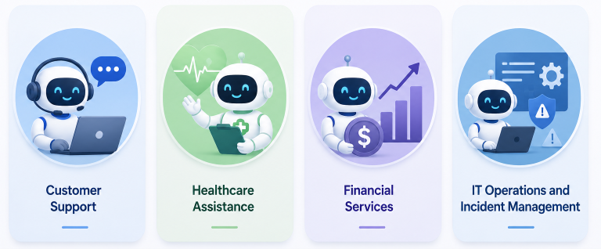 AI agents in healthcare, finance, IT support, and customer service using memory for personalized, context‑aware automation.