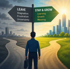 Employee retention through training and career development, showing growth opportunities that help engineers stay and advance.