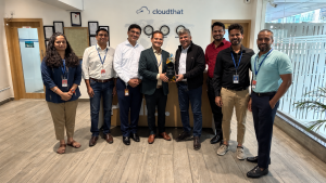 CloudThat team with the Microsoft Superstars Award, India Winner FY26