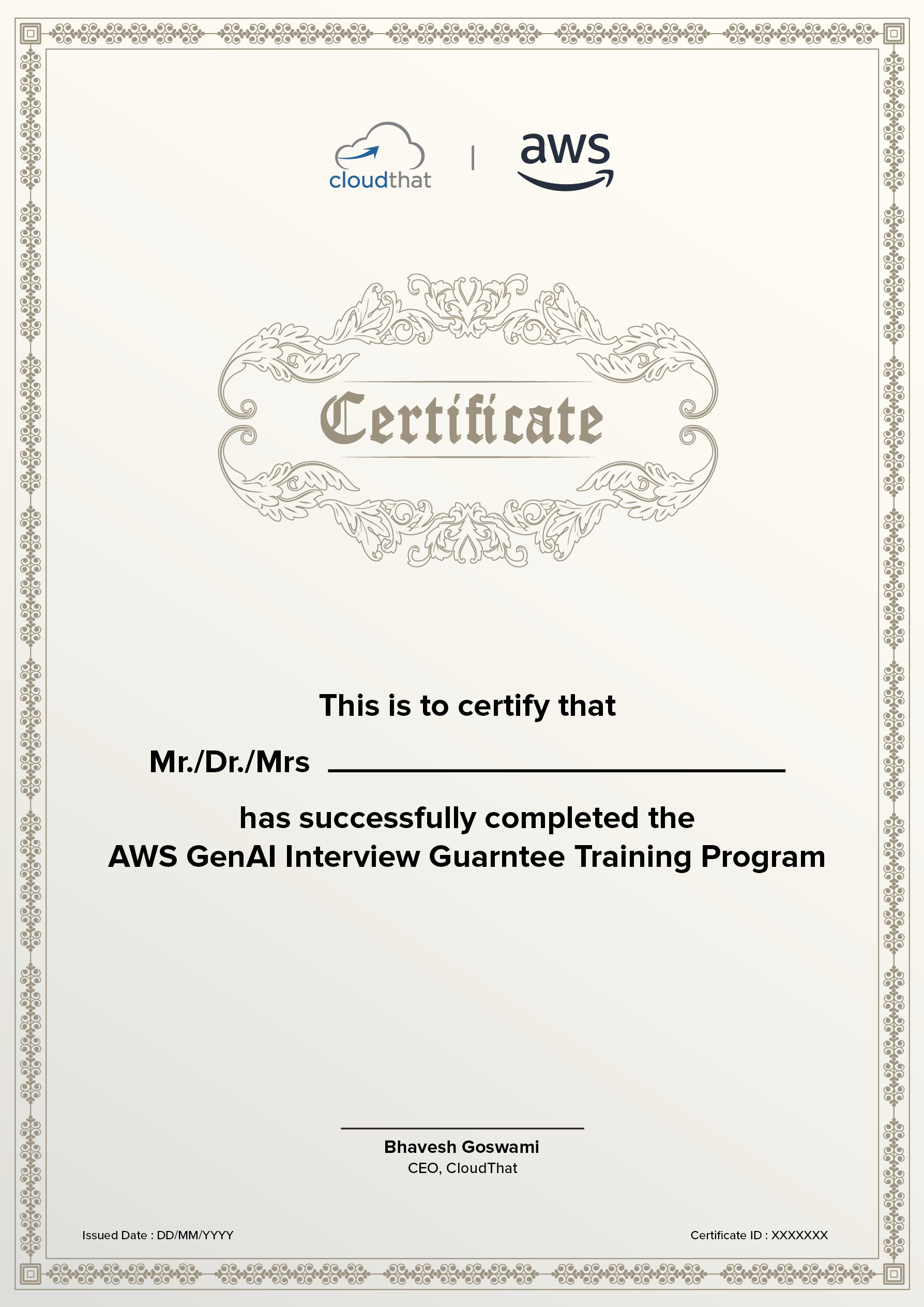 Certificate